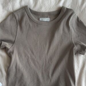 Everlane Ribbed Tan Shirt